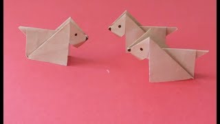 Origami Dog 摺紙教學 -狗 (Easy)