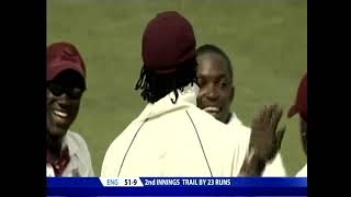 Fidel Edwards cleans up  Freddie Flintoff