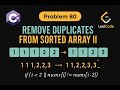 LeetCode 80: Remove Duplicates from Sorted Array II | C# Solution | Two Pointer Approach |