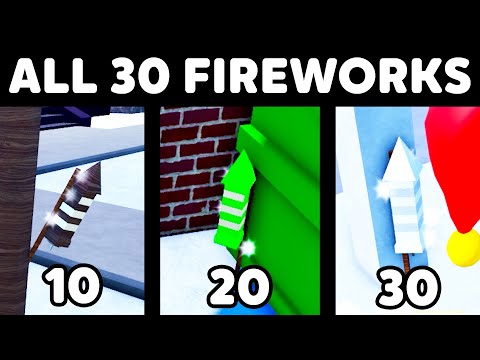 How To FIND ALL 30 FIREWORKS LOCATIONS In Roblox Toilet Tower Defense!