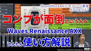 Waves Renaissance AXX コンプが面倒な人にピッタリのプラグイン 使い方解説&レビュー 誰でも簡単に使えるコンプレッサー ルネサンス・アックス