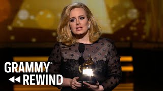 Watch Adele's GRAMMY Win For Record of the Year for "Rolling in the Deep" In 2012 | GRAMMY Rewind