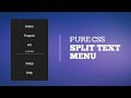 CSS Split Text Menu - CSS Hover Effects
