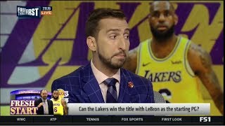 First Things First |  Nick Wright DEBATE Can Lakers win the title with LeBron as the starting PG?