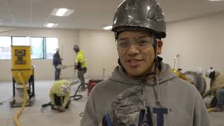 Concrete Polishing Training with Local 72 Cement Masons