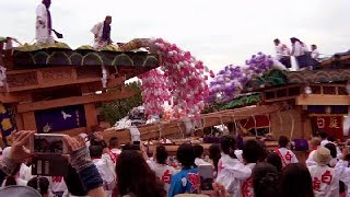 苅田山笠2017　四山同時Ｗの突き当て最終　神幸祭