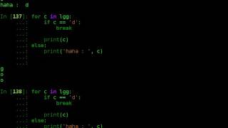 programming in python - loops - for range break continue while