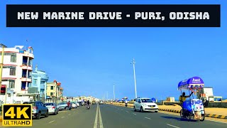 Puri : [4K] New Marine Drive Road | Puri Sea Beach Road | Golden Beach