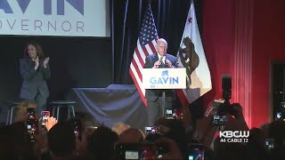 Gov. Brown Speaks As Newsom, Cox Campaign For His Spot