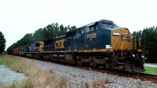 CSX Fast Moving Mixed Freight Train