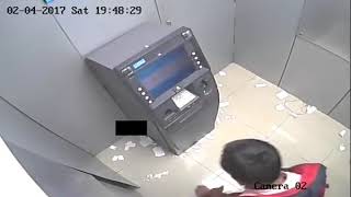 Atm Machine Robbery Caught on cctv Camera