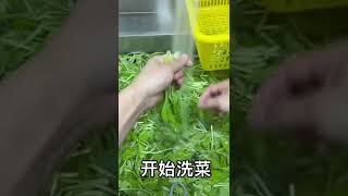 麻辣烫店老板，一天工作的开始，准备当天采购的食材，清洗干净，摆放在展示柜上，就可以迎客了！#麻辣烫    #火锅   #franchise #利润