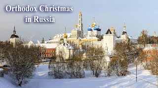 Trip to Holy Trinity Lavra in Sergiev Posad Сity / White Orthodox Christmas in Russia