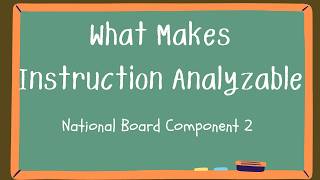 What Makes Instruction Analyzable for Component 2