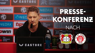 Die Pressekonferenz nach dem Spiel bei Bayer 04 Leverkusen