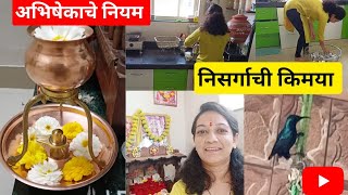 Somwar special Vlog ✨| Mahadev Abhishek 🌺| Beauty of Birds | आमच्या इथे नवीन पाहुणे