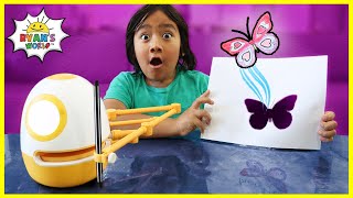 Ryan vs Robot Drawing Challenge! Learn to Draw for kids toy