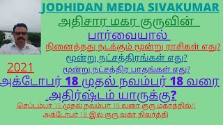 அதிசார குரு பெயர்ச்சி| அதிர்ஷ்டம் தரும் மூன்று ராசி| மூன்று நட்சத்திரம்| மூன்று நட்சத்திர பாதம் 2021