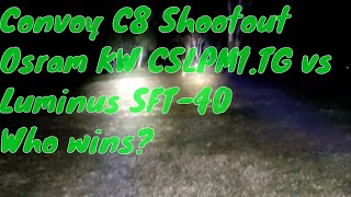 Convoy C8 Shootout, Osram KW CSLPM1.TG vs Luminus SFT-40- Beam shots