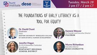 Equity through Early Literacy Webinar Series: The Foundations of Early Reading as a Tool for Equity