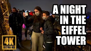 【4K】Paris Eiffel Tower At Night (December 28, 2021)