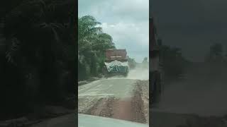 proses pengerasan jalan di campur semen. jalan masuk tambang silica #juankztech