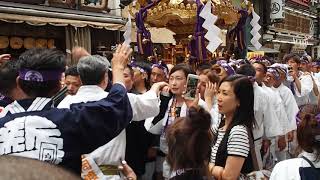 新宿　花園神社　大祭　宵宮　四町会合同渡御　神輿　2018.5.26