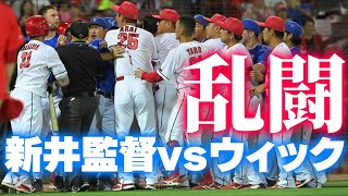 カープ新井監督vsDeNAウィックの乱闘！秋山の死球から両軍選手入り乱れ一触即発に