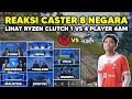 REAKSI CASTER 8 NEGARA! LIHAT BTR RYZEN CLUTCH 1 VS 4 PLAYER 4AM | PMGC 2020