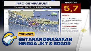 Gempa Magnitudo 5,7 di Banten, Dirasakan Hingga Bogor
