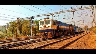 Ponmalai (GOC) WDP4D hauling 16345/Netravati Express leaving Panvel Station.