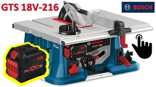 The best professional cordless table saw GTS 18V-216 BOSCH