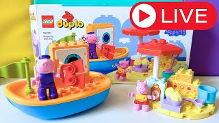 LIVE Peppa Pig x LEGO Duplo Build | Peppa Pig Boat Trip 10432