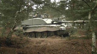 British Army - Challenger 2 Main Battle Tank Stalking Its Target At Exercise Black Eagle [720p]