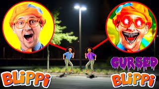 BLIPPI FIGHTS CURSED BLIPPI IN REAL LIFE!