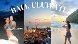 ☀️ Bali, Uluwatu (2024 Vlog) | Sundays Beach Club, Hatch, Kecak Fire Dance 🔥