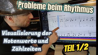 Probleme beim Rhythmus: Visualisierung der Notenwerte und Zählzeiten Teil 1/2 | Gitarre lernen [8K]