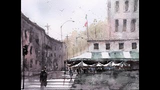 EXTREME BEGINNERS Streetscene with Cafes and Figures - with Chris Petri