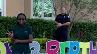 Drive-by birthday celebrations shows unity between law enforcement and community