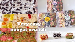 다이소에서 구매한 재료로 전자렌지로 쉽고 빠르게! 쫀득쿠키 만들기 | Very easy nougat crunch #baking #nougat #food #recipe #다이소