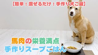 【簡単手作り犬ご飯】馬肉の栄養満点手作りスープごはん【帝塚山ハウンドカム】