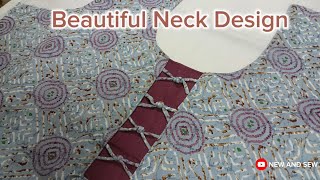 Easy & Beautiful Neck Design ✨ |Sundar gale ka design kaise banaye| NEW AND SEW