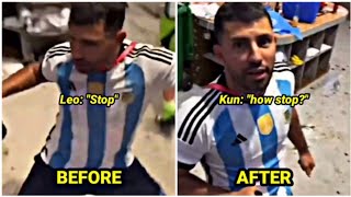 Lionel Messi got ANGRY at Sergio Agüero during Argentina's victory celebrations