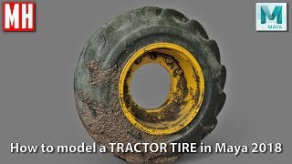 Maya tutorial : How to model a TRACTOR TIRE