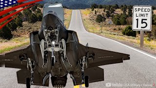 高速道路から戦闘機がテイクオフ！【ステルス機F-35B】道幅15mの狭さに挑め！/海兵隊