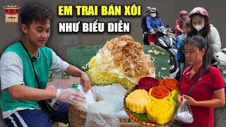 Em trai bán xôi Phú Thượng đỉnh cao làm MÊ MẨN khách ghé mua | Viet Nam Food