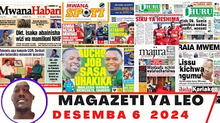 Magazeti ya leo Desemba 6/2024 ijumaa asubuhi/magazeti ya michezo leo asubuhi ijumaa/Yanga