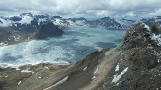 China-North Korea border _ Heaven Lake of Mount Changbaishan _ Sapphire above the clouds