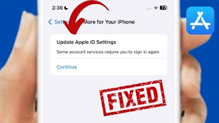 Fixed✅: Update Apple ID Settings Some Account Services Require You To Sign in Again. Continue