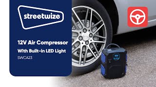 12V Air Compressor with Built-In LED Light - SWAC23